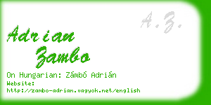 adrian zambo business card